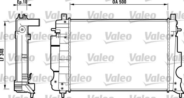 Valeo 732119 - Radiator, engine cooling autospares.lv