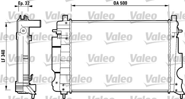 Valeo 732120 - Radiator, engine cooling autospares.lv