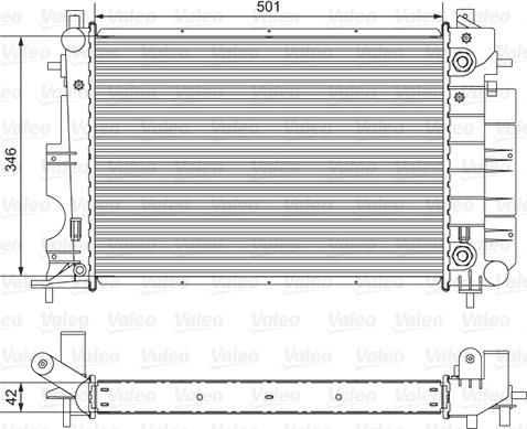 Valeo 732123 - Radiator, engine cooling autospares.lv