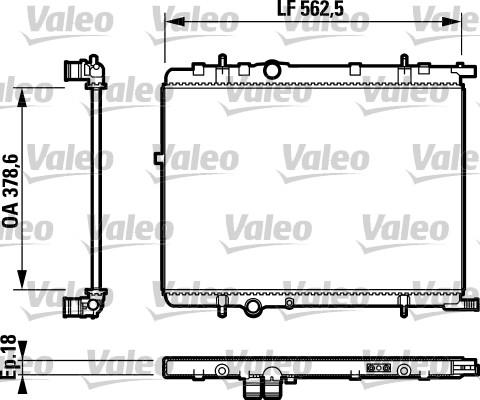 Valeo 732890 - Radiator, engine cooling autospares.lv