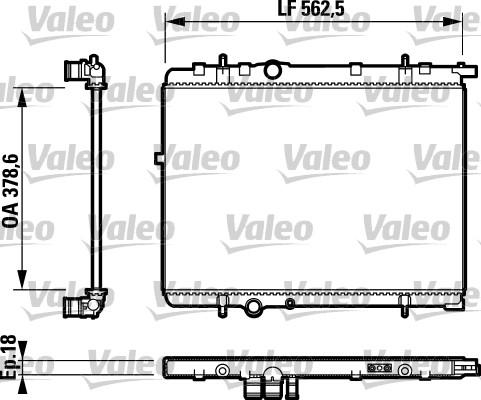 Valeo 732891 - Radiator, engine cooling autospares.lv