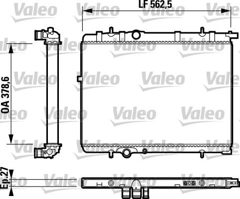 Valeo 732893 - Radiator, engine cooling autospares.lv