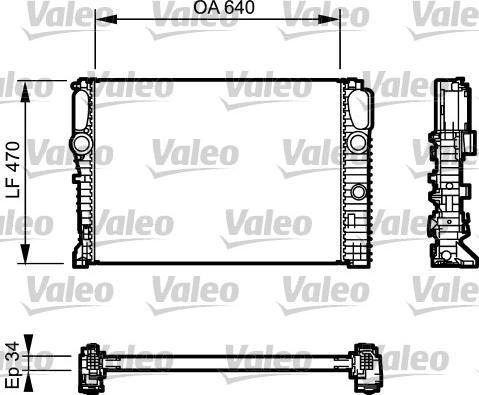 Valeo 732849 - Radiator, engine cooling autospares.lv