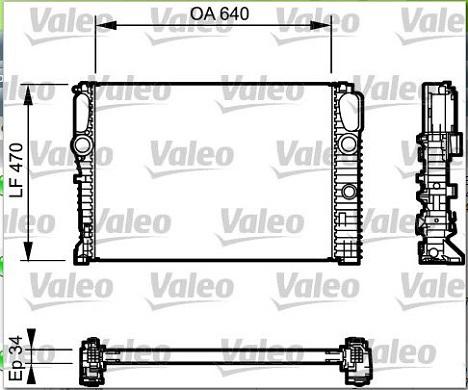 Valeo 732849 - Radiator, engine cooling autospares.lv