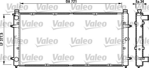 Valeo 732845 - Radiator, engine cooling autospares.lv