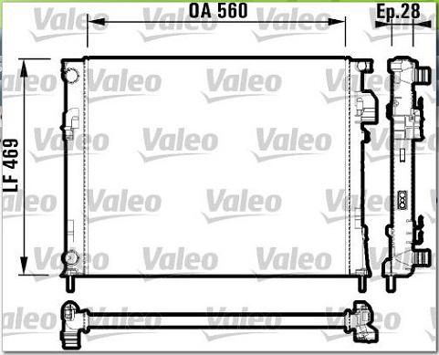 Valeo 732846 - Radiator, engine cooling autospares.lv