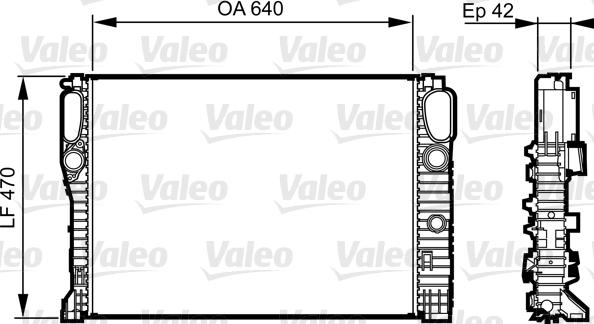 Valeo 732855 - Radiator, engine cooling autospares.lv