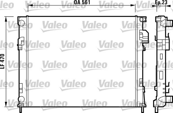 Valeo 732853 - Radiator, engine cooling autospares.lv