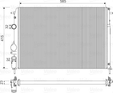 Valeo 732866 - Radiator, engine cooling autospares.lv