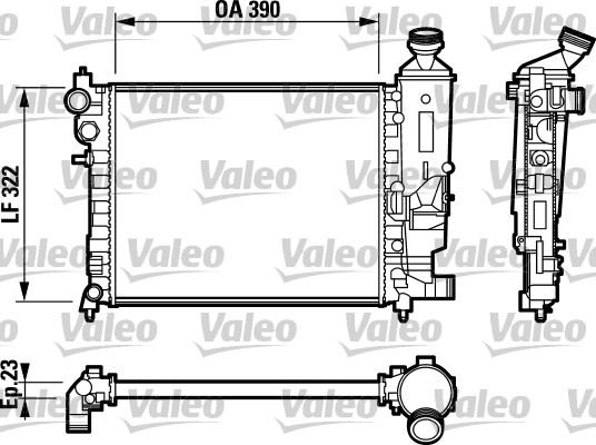 Valeo 732807 - Radiator, engine cooling autospares.lv