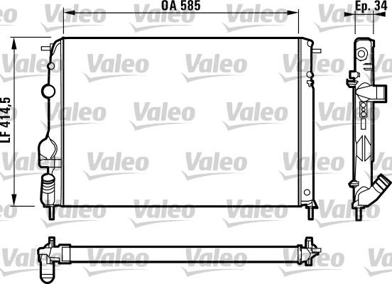 Valeo 732817 - Radiator, engine cooling autospares.lv