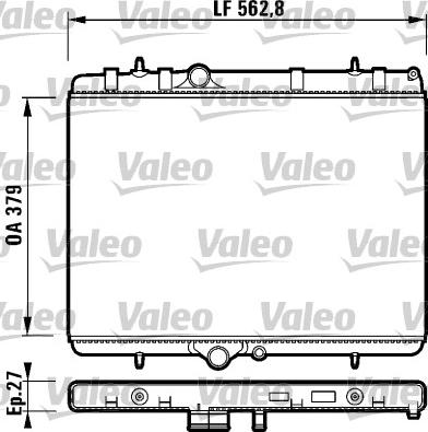 Valeo 732888 - Radiator, engine cooling autospares.lv