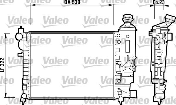 Valeo 732882 - Radiator, engine cooling autospares.lv