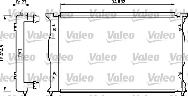 Valeo 732839 - Radiator, engine cooling autospares.lv