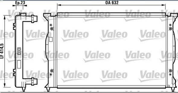 Valeo 732839 - Radiator, engine cooling autospares.lv