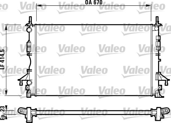 Valeo 732827 - Radiator, engine cooling autospares.lv