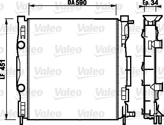 Valeo 732874 - Radiator, engine cooling autospares.lv