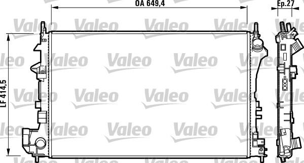 Valeo 732876 - Radiator, engine cooling autospares.lv