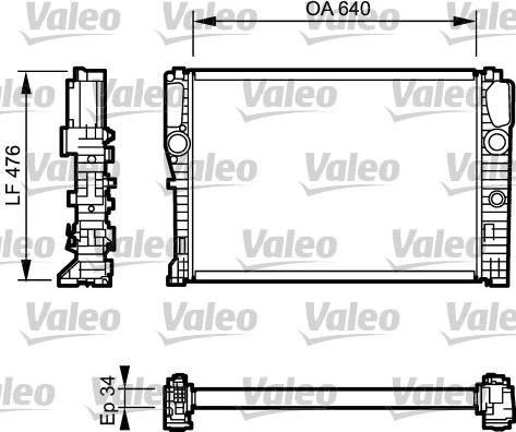 Valeo 732870 - Radiator, engine cooling autospares.lv