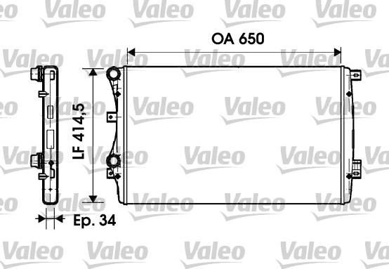 Valeo 732872 - Radiator, engine cooling autospares.lv