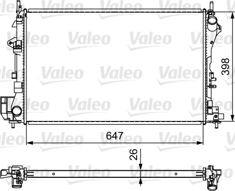 Valeo 732877 - Radiator, engine cooling autospares.lv