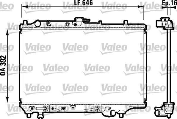 Valeo 732362 - Radiator, engine cooling autospares.lv