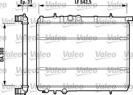 Valeo 732308 - Radiator, engine cooling autospares.lv