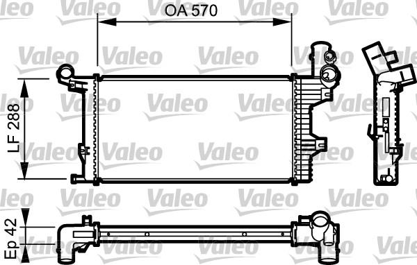 Valeo 732303 - Radiator, engine cooling autospares.lv