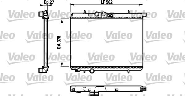 Valeo 732307 - Radiator, engine cooling autospares.lv