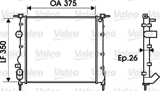 Valeo 732338 - Radiator, engine cooling autospares.lv