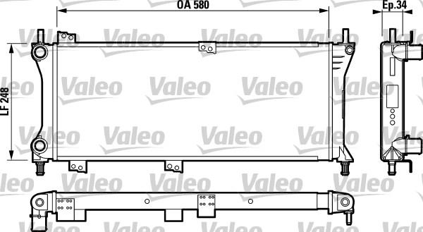 Valeo 732792 - Radiator, engine cooling autospares.lv