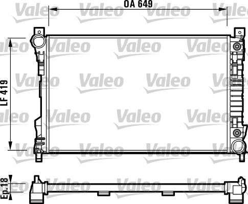 Valeo 732740 - Radiator, engine cooling autospares.lv