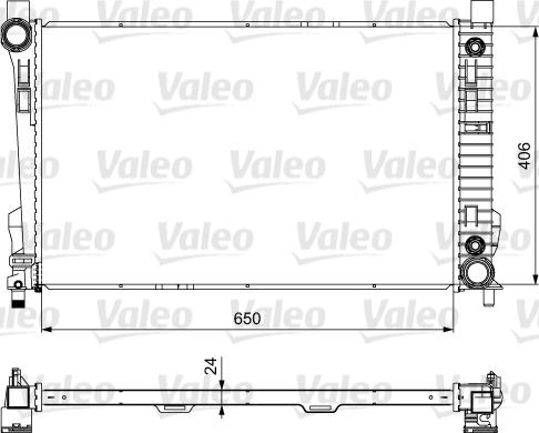 Valeo 732741 - Radiator, engine cooling autospares.lv