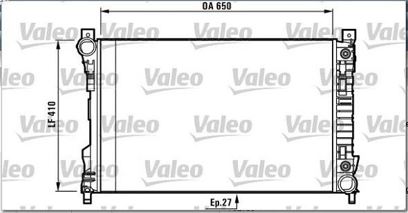 Valeo 732741 - Radiator, engine cooling autospares.lv