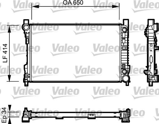 Valeo 732743 - Radiator, engine cooling autospares.lv