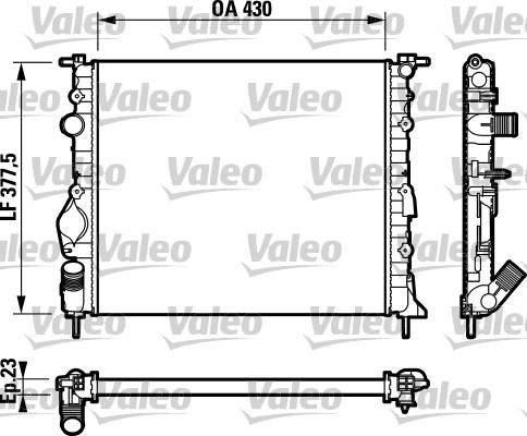 Valeo 732765 - Radiator, engine cooling autospares.lv