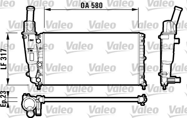 Valeo 732705 - Radiator, engine cooling autospares.lv