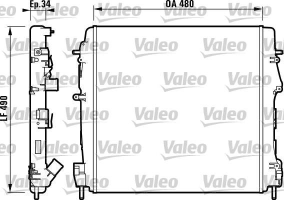 Valeo 732717 - Radiator, engine cooling autospares.lv