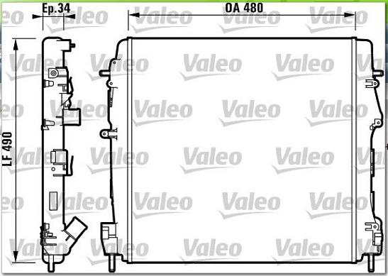 Valeo 732717 - Radiator, engine cooling autospares.lv