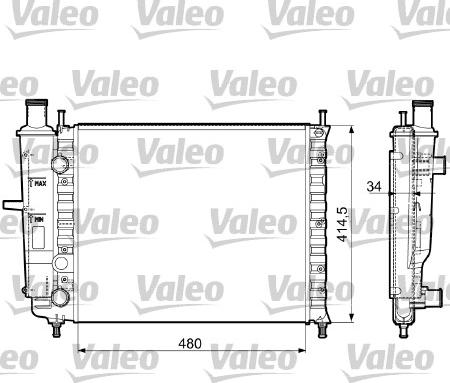 Valeo 732788 - Radiator, engine cooling autospares.lv