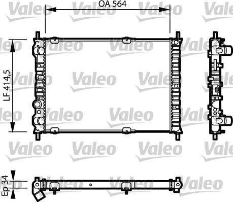 Valeo 732787 - Radiator, engine cooling autospares.lv