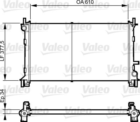 Valeo 732735 - Radiator, engine cooling autospares.lv