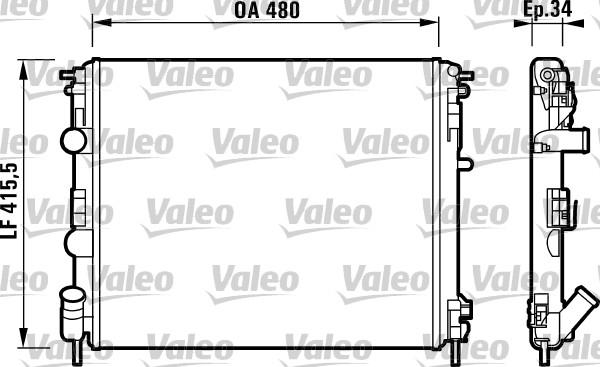 Valeo 732721 - Radiator, engine cooling autospares.lv