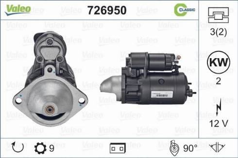 Valeo 726950 - Starter autospares.lv