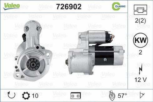 Valeo 726902 - Starter autospares.lv