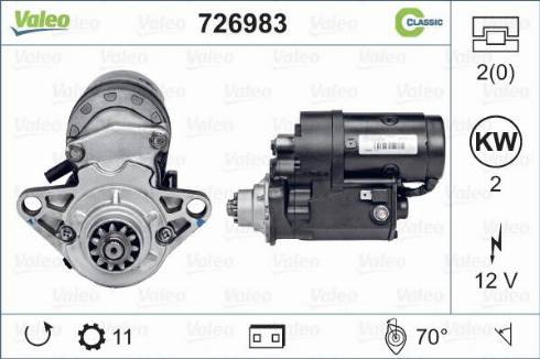 Valeo 726983 - Starter autospares.lv