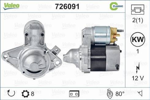 Valeo 726091 - Starter autospares.lv