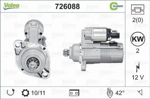 Valeo 726088 - Starter autospares.lv