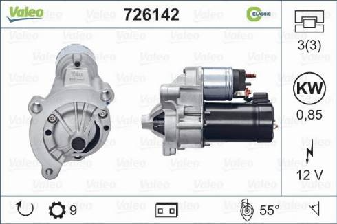 Valeo 726142 - Starter autospares.lv