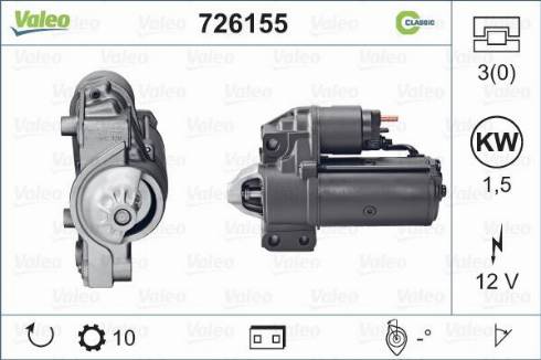 Valeo 726155 - Starter autospares.lv